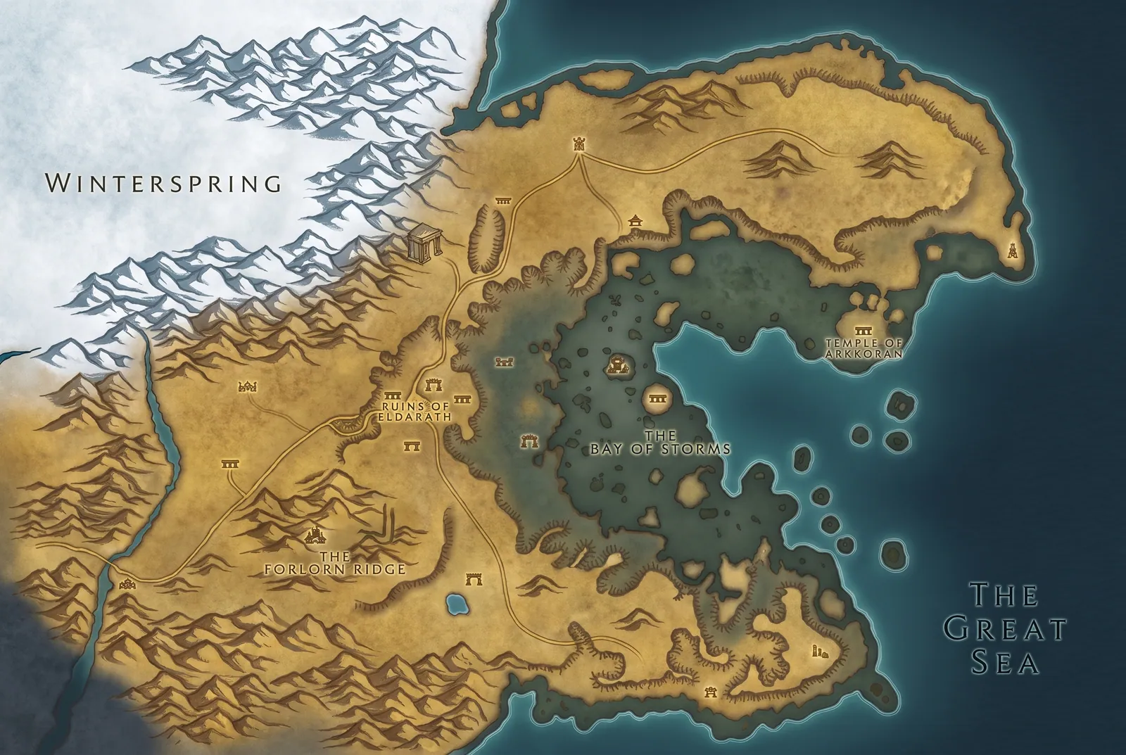 Karte Azshara (Nachzeichnung von eMonkeys)
