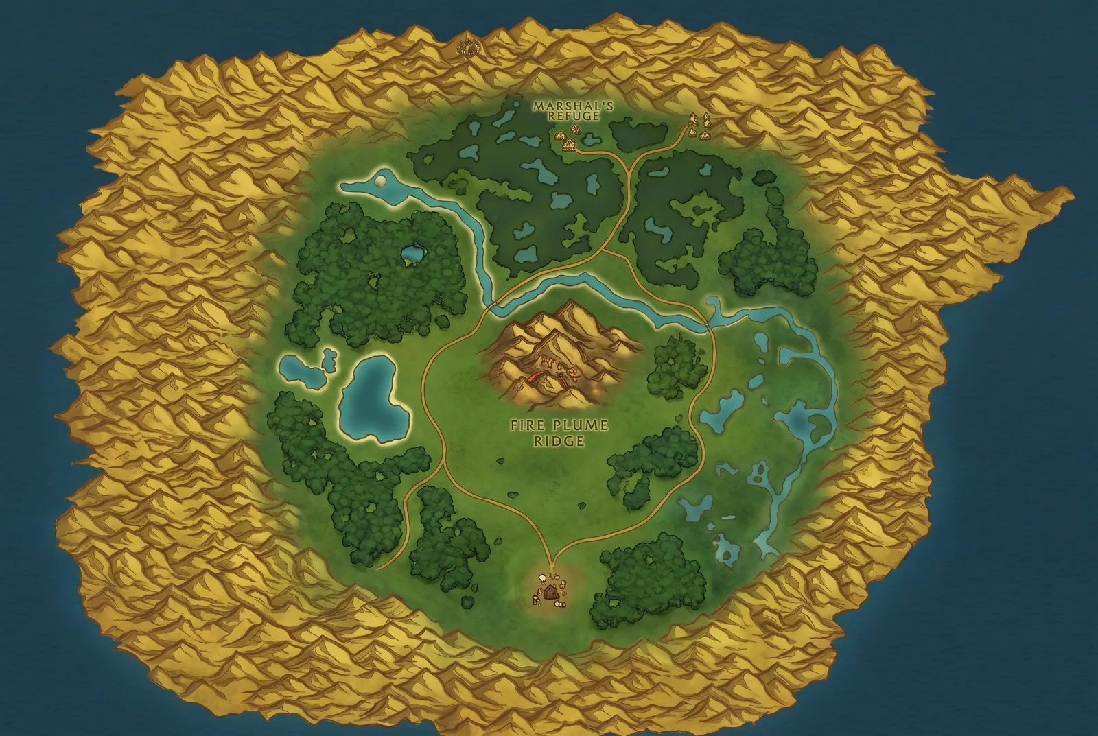 Karte Un’Goro (Nachzeichnung von eMonkeys)